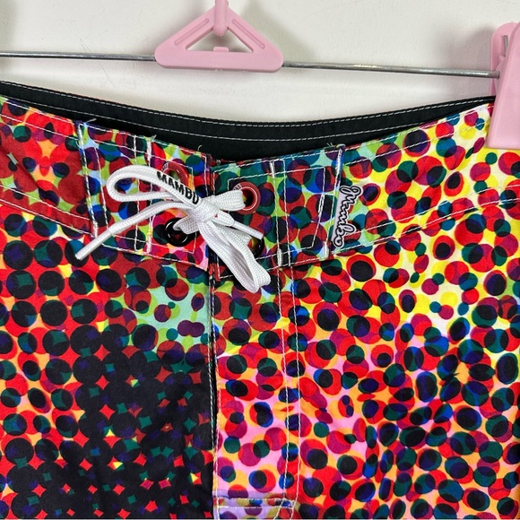 Mambo Australia Circle Colorful Design Swim Board Shorts Men Medium - Picture 3 of 6